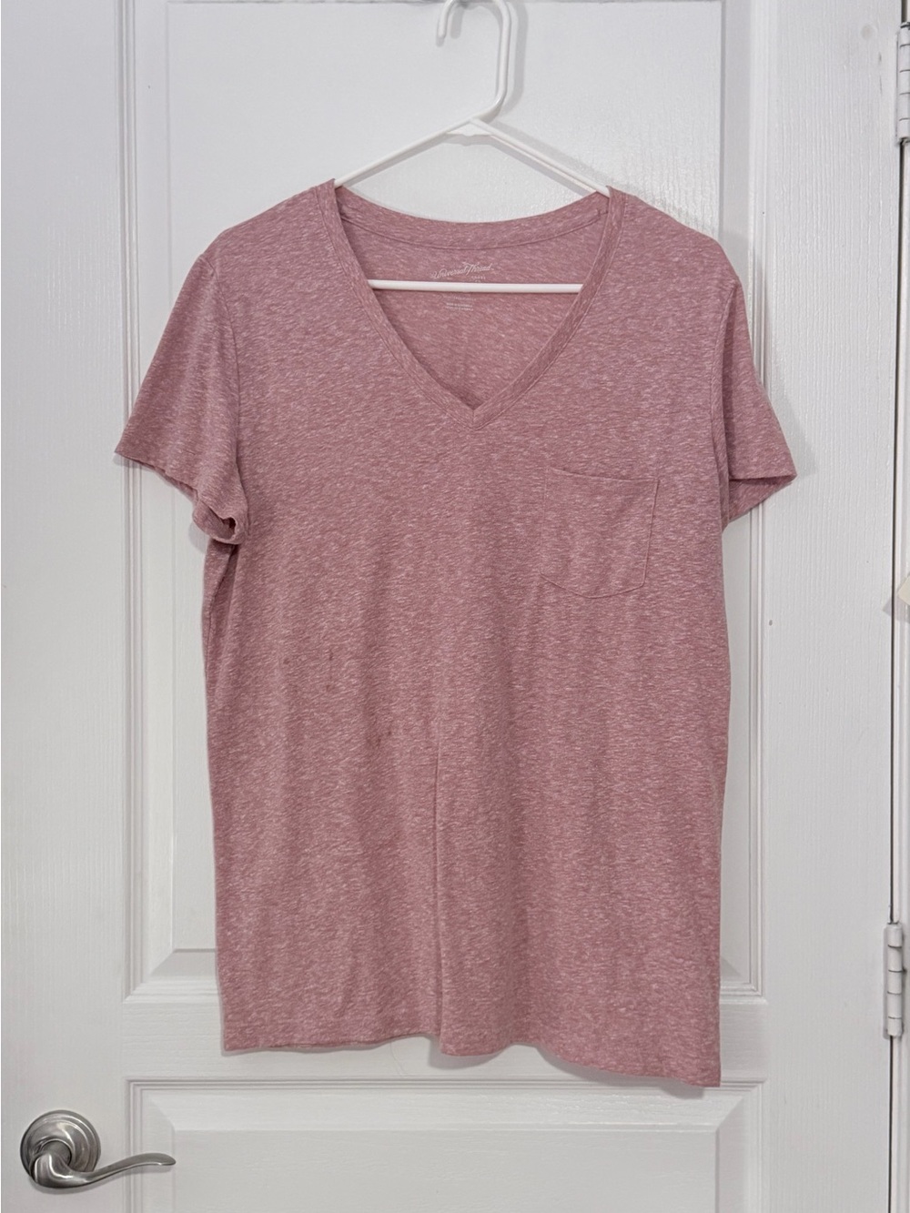 Universal Thread Women's V-Neck Pocket Tee - Dusty Mauve